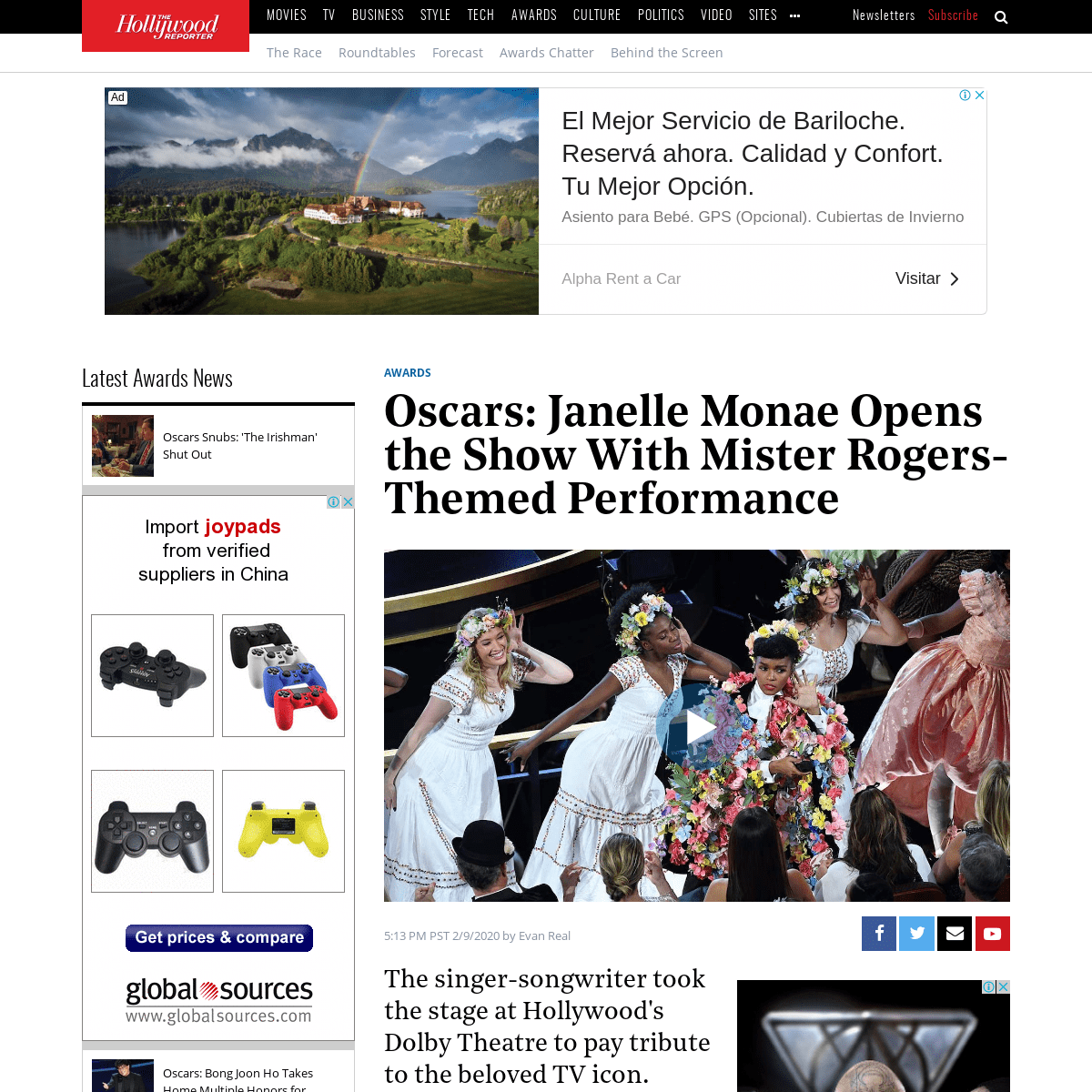 A complete backup of www.hollywoodreporter.com/news/janelle-monae-opens-oscars-mister-rogers-themed-performance-1278046