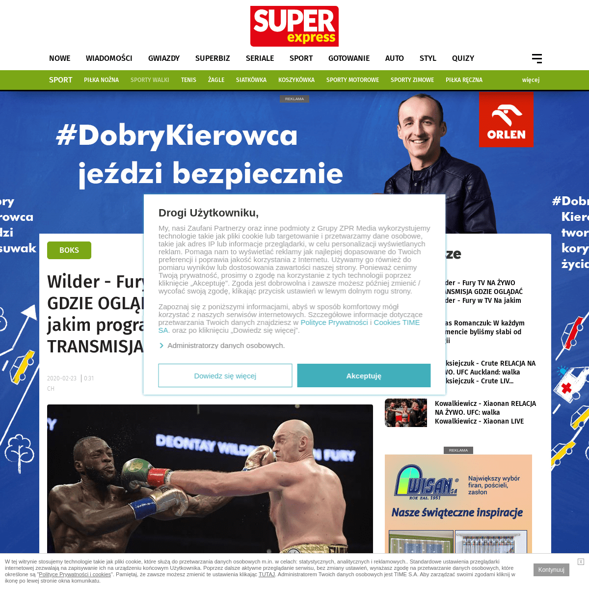 A complete backup of sport.se.pl/sporty-walki/boks/wilder-fury-tv-transmisja-na-zywo-gdzie-ogladac-walke-wilder-fury-w-tv-na-jak