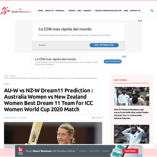 AU-W vs NZ-W Dream11 Prediction - Australia Women vs New Zealand Women Best Dream 11 Team for ICC Women World Cup 2020 Match - T