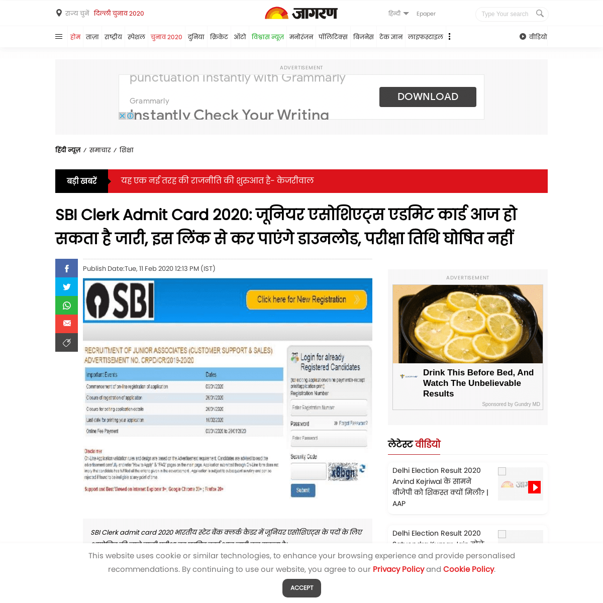 A complete backup of www.jagran.com/news/education-ibps-sbi-clerk-admit-card-2020-to-release-tomorrow-check-all-details-at-sbi-c