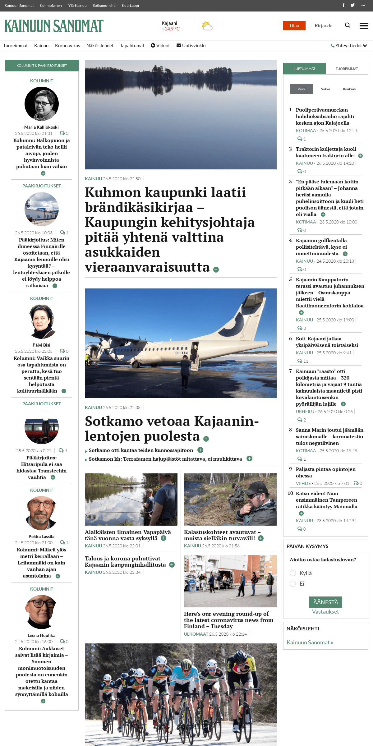 A complete backup of kainuunsanomat.fi