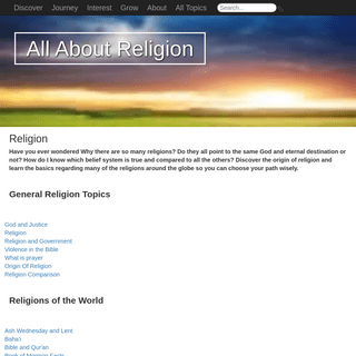 Religion - AllAboutReligion.org