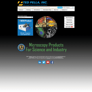 Electron Microscopy, Light Microscopy, Instruments and Supplies, Ted Pella, Inc.