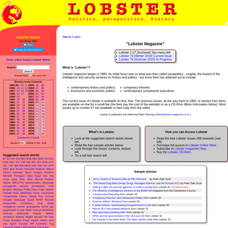 A complete backup of lobster-magazine.co.uk