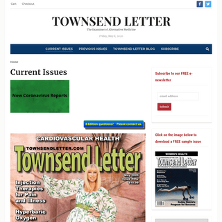 Current Issues - Townsend Letter