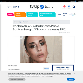 Paola Iezzi, chi Ã¨ il fidanzato Paolo Santambrogio- â€˜Ci accomunano gli U2â€™ â€“ Tvzap