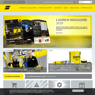 A complete backup of esab.co.uk