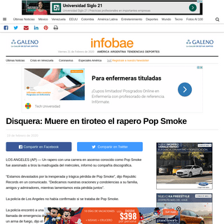 A complete backup of www.infobae.com/america/agencias/2020/02/19/disquera-muere-en-tiroteo-el-rapero-pop-smoke/