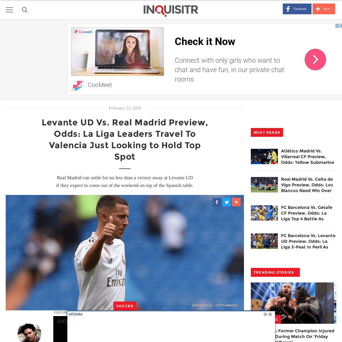 A complete backup of www.inquisitr.com/5905793/levante-ud-vs-real-madrid-preview-odds/