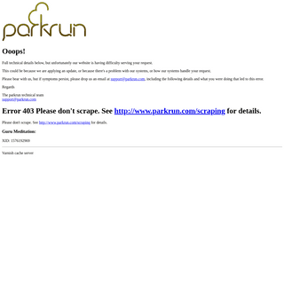 A complete backup of parkrun.com