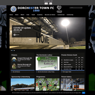 A complete backup of dorchestertownfc.co.uk