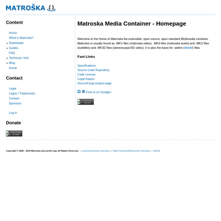 Matroska Media Container - Homepage - Matroska