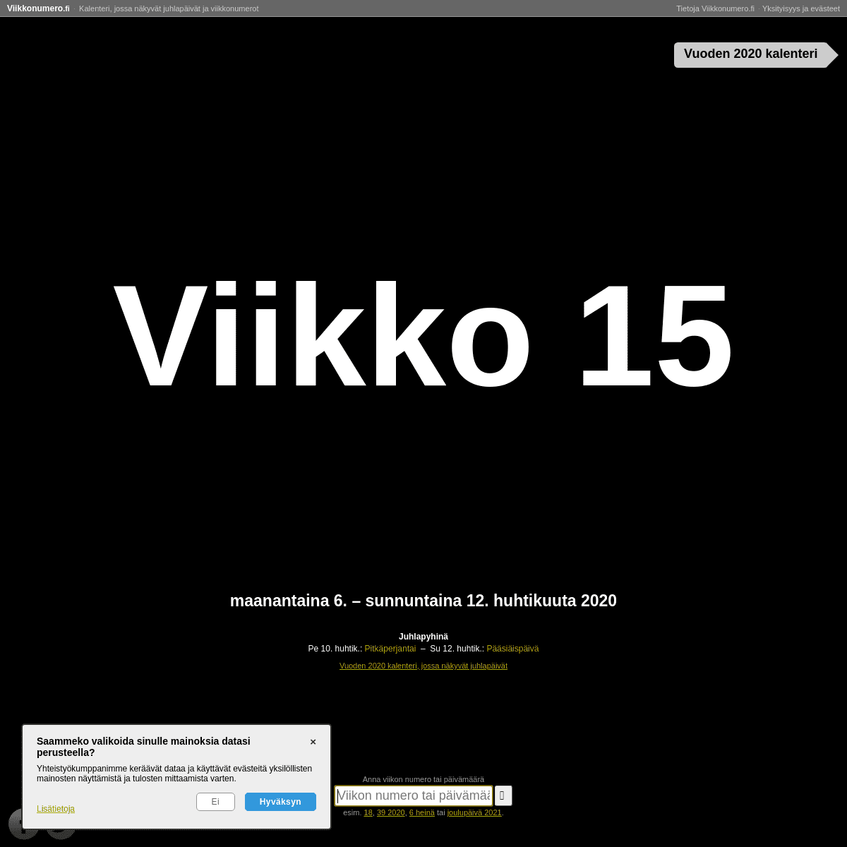 A complete backup of viikkonumero.fi