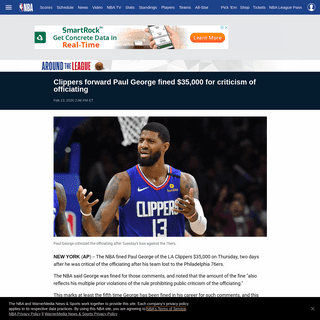 A complete backup of www.nba.com/article/2020/02/13/clippers-paul-george-fined-referee-criticism