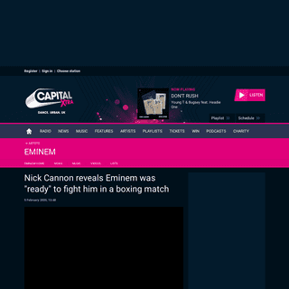 A complete backup of www.capitalxtra.com/artists/eminem/news/nick-cannon-fight-boxing-match-charity-beef/
