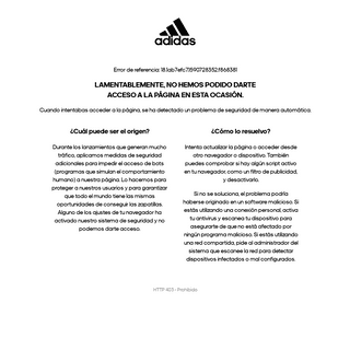 A complete backup of adidas.es