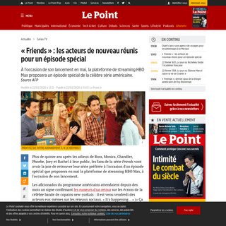 A complete backup of www.lepoint.fr/series-tv/friends-les-acteurs-de-nouveau-reunis-pour-un-episode-special-22-02-2020-2363940_2
