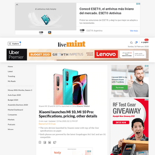 A complete backup of www.livemint.com/technology/tech-news/xiaomi-launches-mi-10-mi-10-pro-specifications-pricing-other-details-