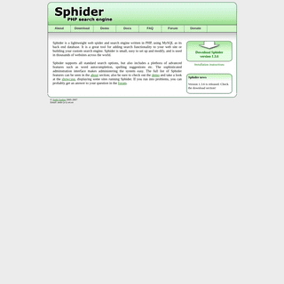 Sphider - a php spider and search engine