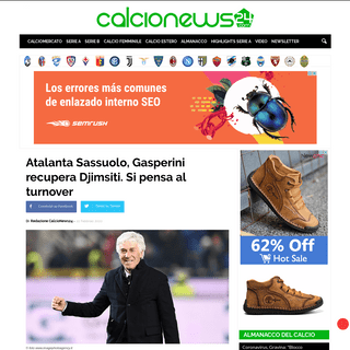 A complete backup of www.calcionews24.com/atalanta-sassuolo-gasperini-recupera-djimsiti-si-pensa-al-turnover/