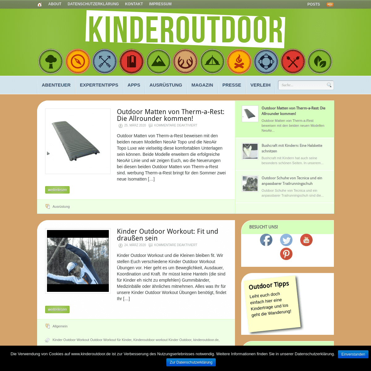 A complete backup of kinderoutdoor.de
