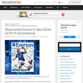 A complete backup of worldsoccertalk.com/2020/02/29/where-to-find-everton-vs-man-united-on-us-tv-and-streaming/