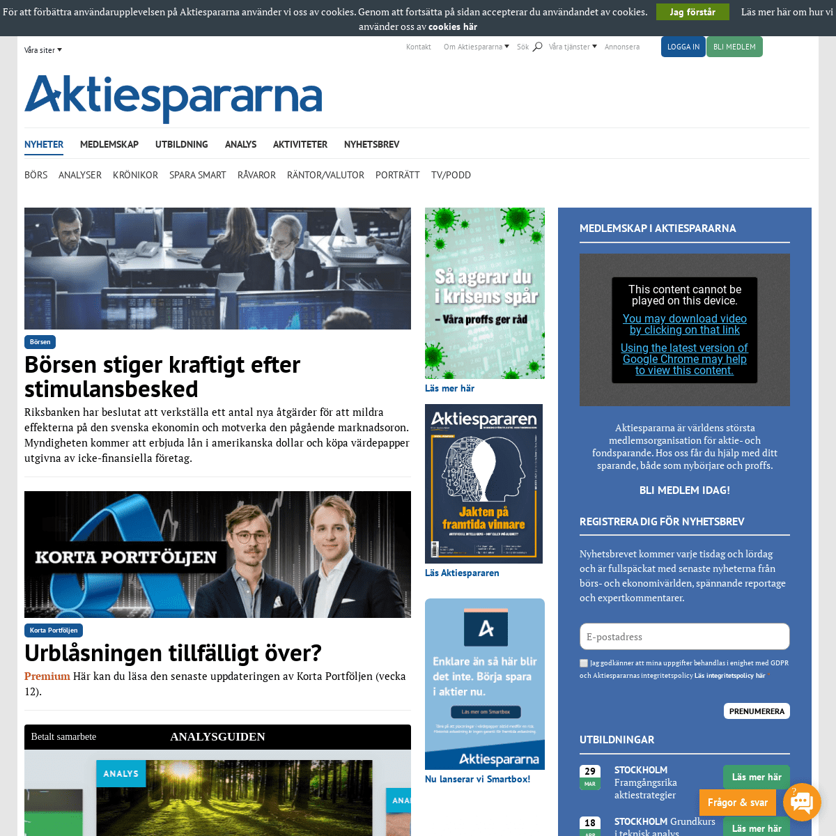A complete backup of aktiespararna.se