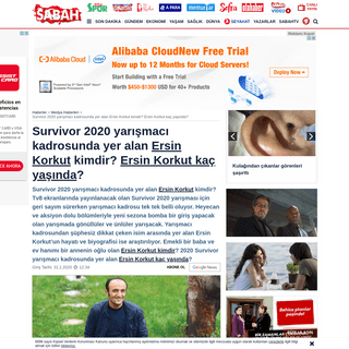 A complete backup of www.sabah.com.tr/medya/2020/01/31/survivor-2020-yarismaci-kadrosunda-yer-alan-ersin-korkut-kimdir-ersin-kor