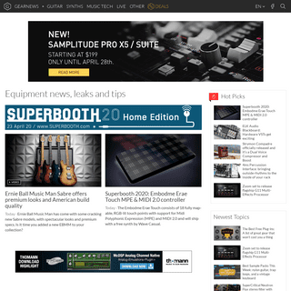 gearnews.com - The latest equipment news & rumors for guitar, recording and synthesizer.