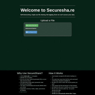 A complete backup of securesha.re