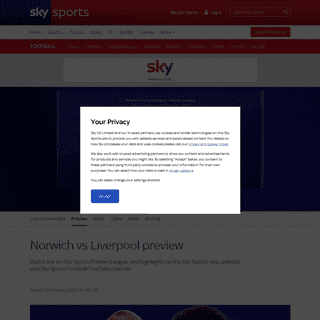 A complete backup of www.skysports.com/football/norwich-vs-liverpool/preview/408237