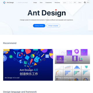 Ant Design - A UI Design Language and React UI library
