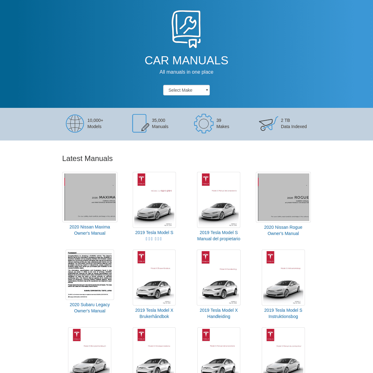 A complete backup of carmanuals2.com