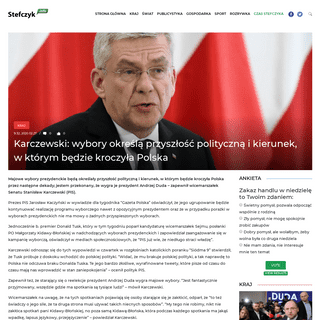 A complete backup of www.stefczyk.info/2020/02/27/karczewski-wybory-okresla-przyszlosc-polityczna-i-kierunek-w-ktorym-bedzie-kro