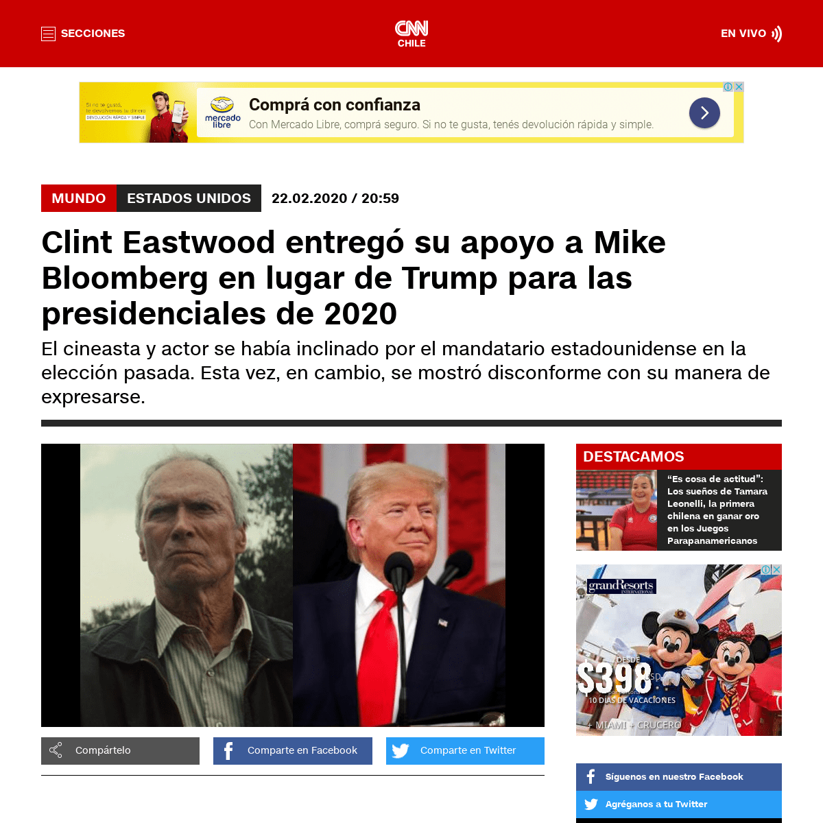 A complete backup of www.cnnchile.com/mundo/clint-eastwood-mike-bloomberg-donald-trump_20200222/