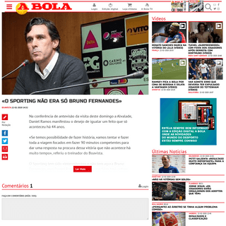 A complete backup of www.abola.pt/nnh/2020-02-22/boavista-o-sporting-nao-era-so-bruno-fernandes/830528