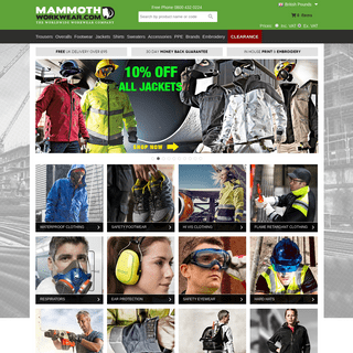 A complete backup of mammothworkwear.com