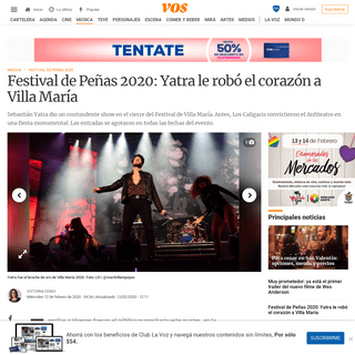 A complete backup of vos.lavoz.com.ar/musica/festival-de-penas-2020-yatra-le-robo-el-corazon-a-villa-maria