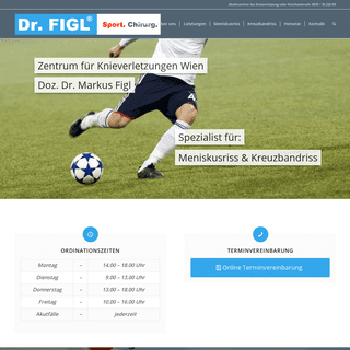 Sportarzt Dr. Figl in Wien, Tulln - Kniespezialist, Unfallchirurg