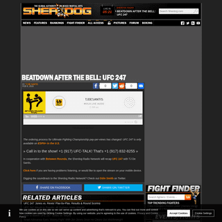 A complete backup of www.sherdog.com/news/news/Beatdown-After-the-Bell-UFC-247-169857