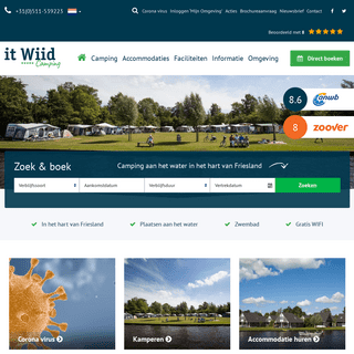 Camping It Wiid - Vakantie aan het water in Friesland