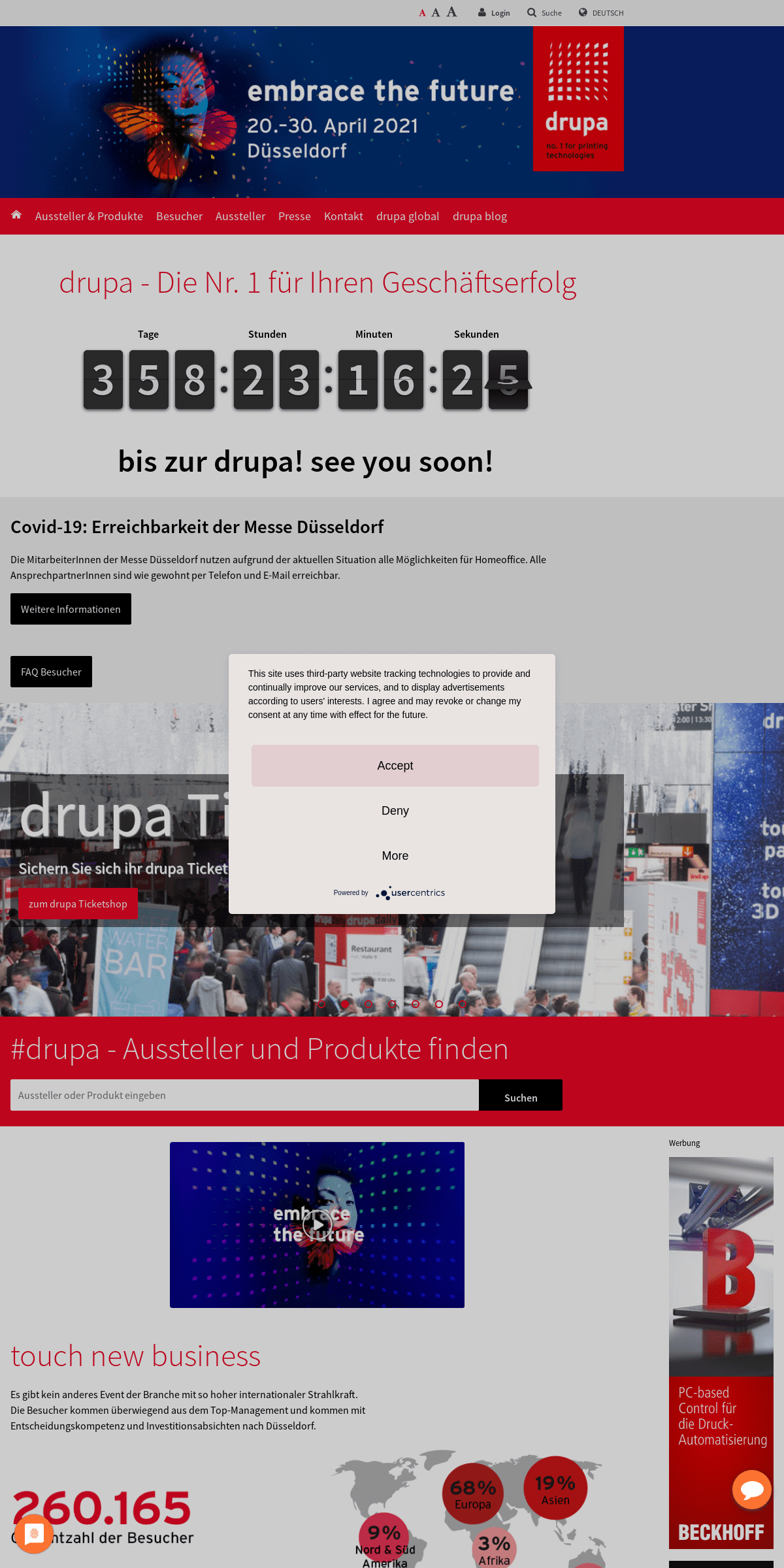 A complete backup of drupa.de