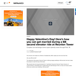 A complete backup of www.wfaa.com/article/life/holidays/happy-valentines-day-heres-how-you-can-get-married-during-a-68-second-el