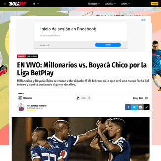 A complete backup of bolavip.com/conmebol/EN-VIVO-Millonarios-vs.-Boyaca-Chico-por-la-Liga-BetPlay-F22-20200214-0039.html