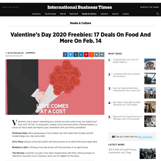 A complete backup of www.ibtimes.com/valentines-day-2020-freebies-17-deals-food-more-feb-14-2921755