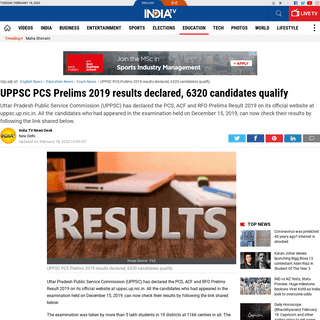 A complete backup of www.indiatvnews.com/education/exam-results-uppsc-pcs-prelims-2019-results-declared-on-uppcs-up-nic-in-6320-