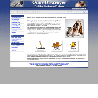 Remove pet odors like cat and dog urine quickly and permanently.