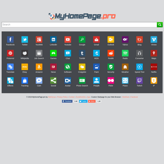 MyHomePage - Browser Startpage