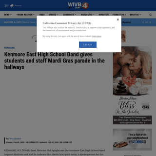 A complete backup of www.wivb.com/news/local-news/erie-county/kenmore/kenmore-east-high-school-band-gives-students-and-staff-mar