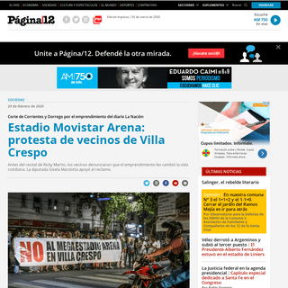 A complete backup of www.pagina12.com.ar/250155-estadio-movistar-arena-protesta-de-vecinos-de-villa-crespo